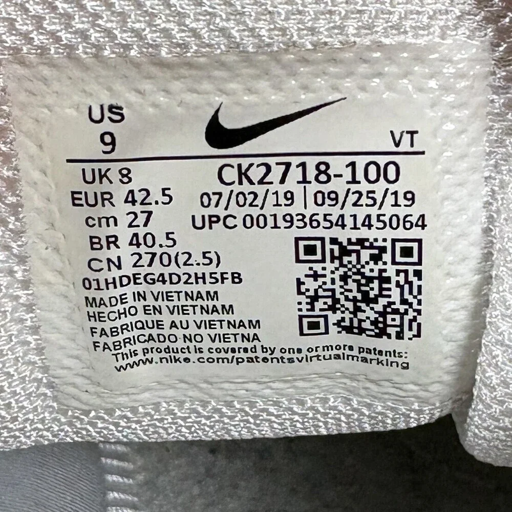 Nike Vapor Max 360 White Green Mens US Size 9 EUR 42.5 CK2718-100 Sneakers